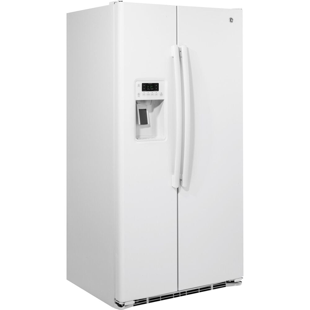 GE Appliances 21.9 Cu. Ft. Counter-Depth Side by Side Refrigerator in White, , large