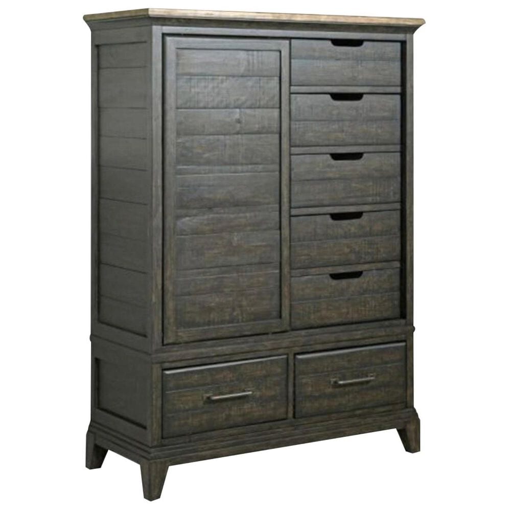 Kincaid Plank Road Door Chest in Stone and Charcoal, , large