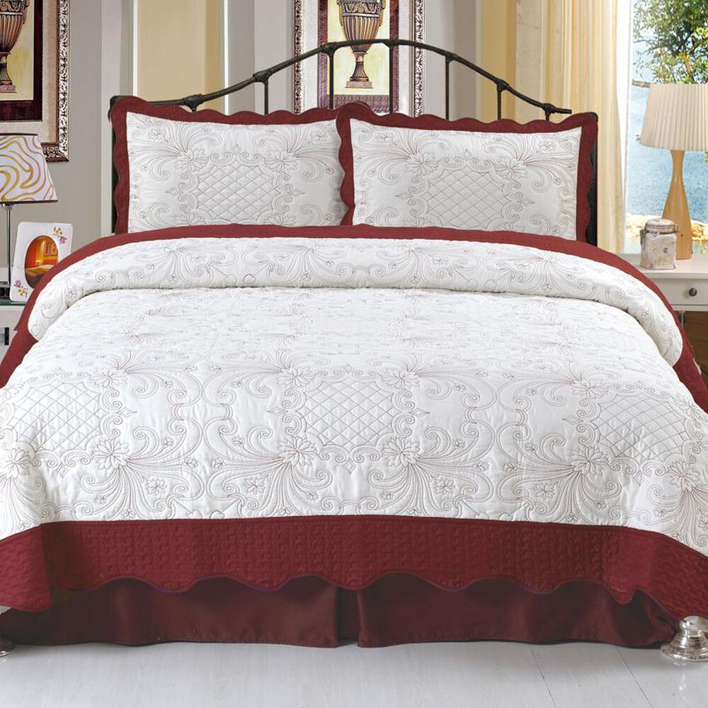 Timberlake Juliette Twin Embroidered Quilt Set, , large