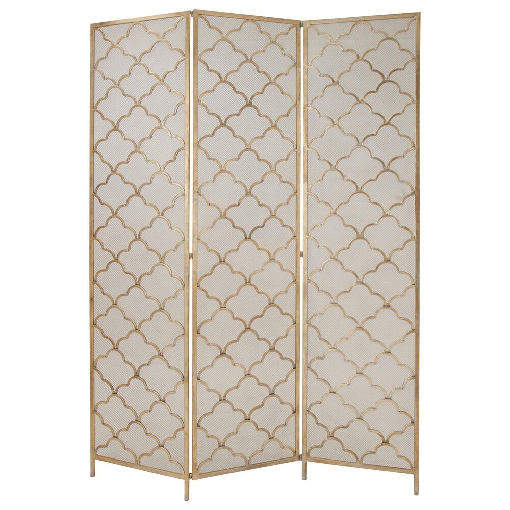 Maple and Jade Room Divider Screen in Tarnished Gold, , large