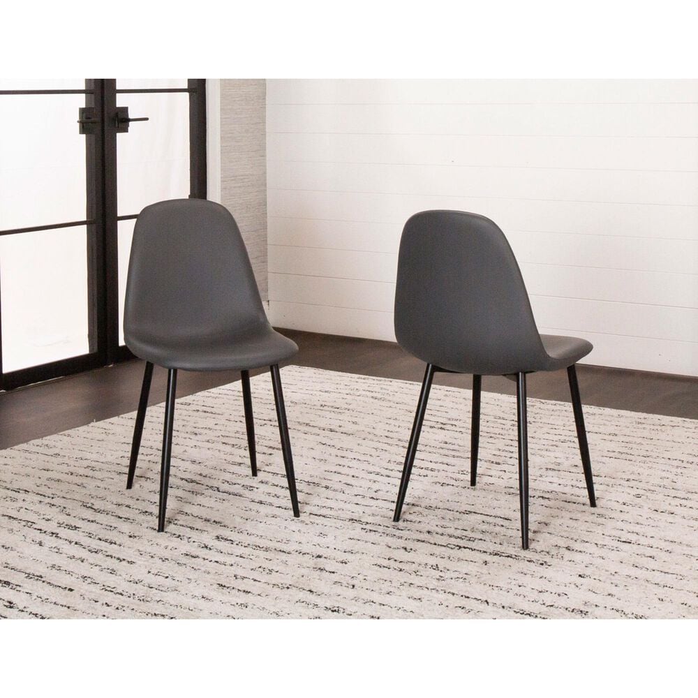 Sunset Furniture Leda Side Chair in Matte Black, , large
