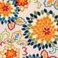 Safavieh Cabana 8" x 10" Ivory and Orange Area Performance Rug, , large
