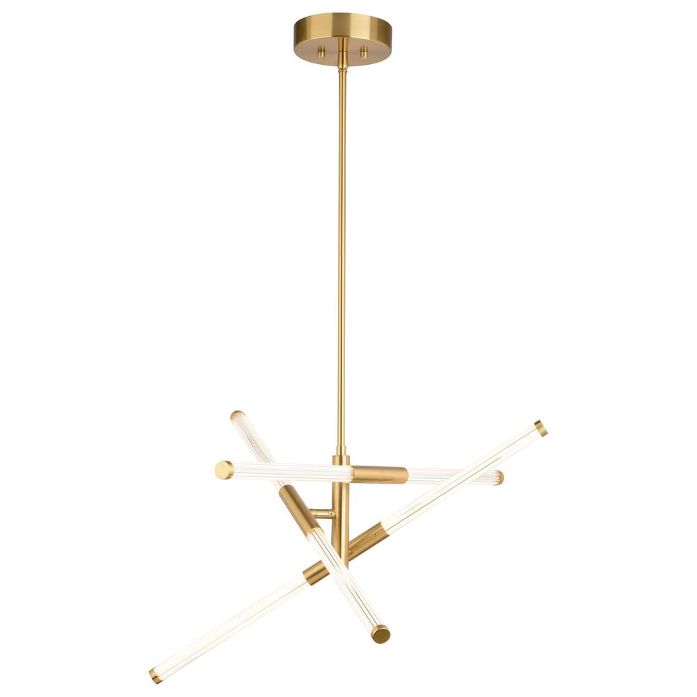 Vaxcel Avalon 3-Light Pendant in Muted Brass, , large