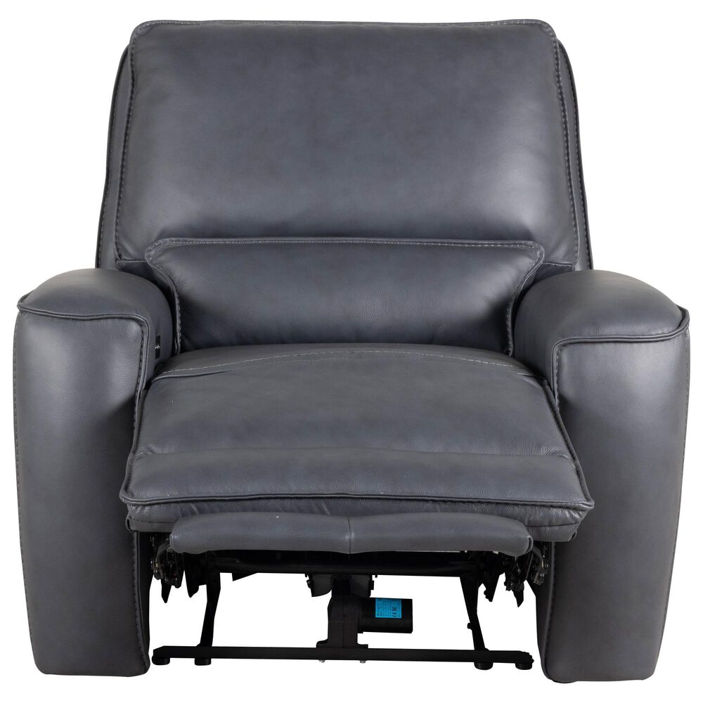 Oxford Furniture Zero Gravity Power Reclining Console Sofa with Power Headrests in Ajax Indigo, , large