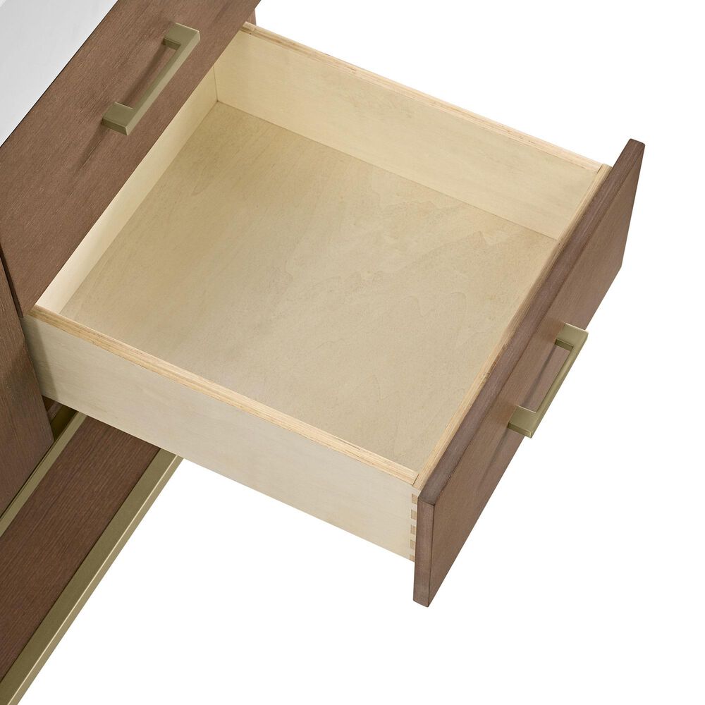 37B Mauri 42" Single Bathroom Vanity with Metal Base in Walnut Drift with High-Profile 4" White Composite Stone Top, , large