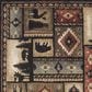 Oriental Weavers Woodlands 1041C 1"10" x 7"6" Black Door Mat, , large