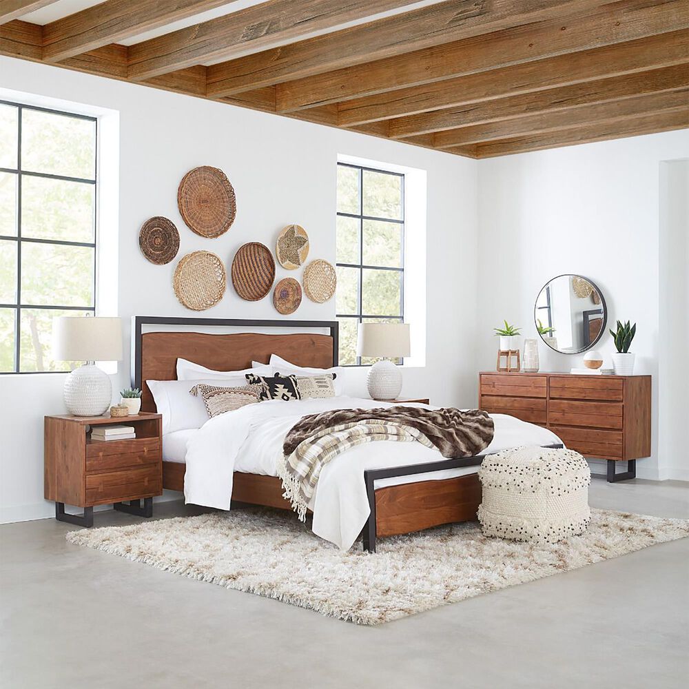 Home Trends &amp; Design Aspen 6-Drawer Dresser in Walnut and Antique Zinc, , large