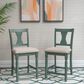 Linon Home Decor Willow Counter Stool with Cream Cushion in Teal, , large