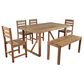 Hearth and Haven 6-Piece Patio Dining Set with Table, Bench and Chairs in Natural, , large