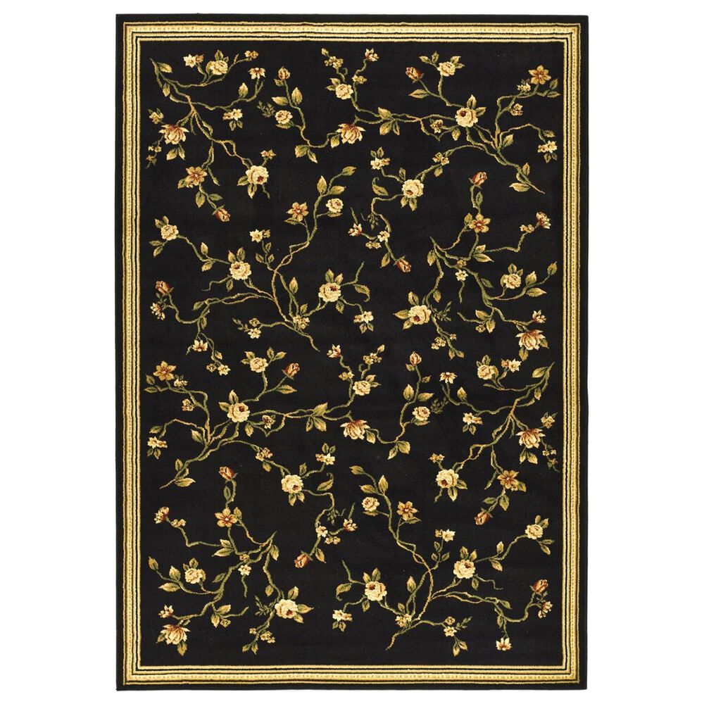 Safavieh Lyndhurst 8" x 11" Black and Green Area Rug, , large
