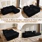 HOMLUX 2-Piece L-Shaped Sectional with Right Facing Chaise in Black, , large