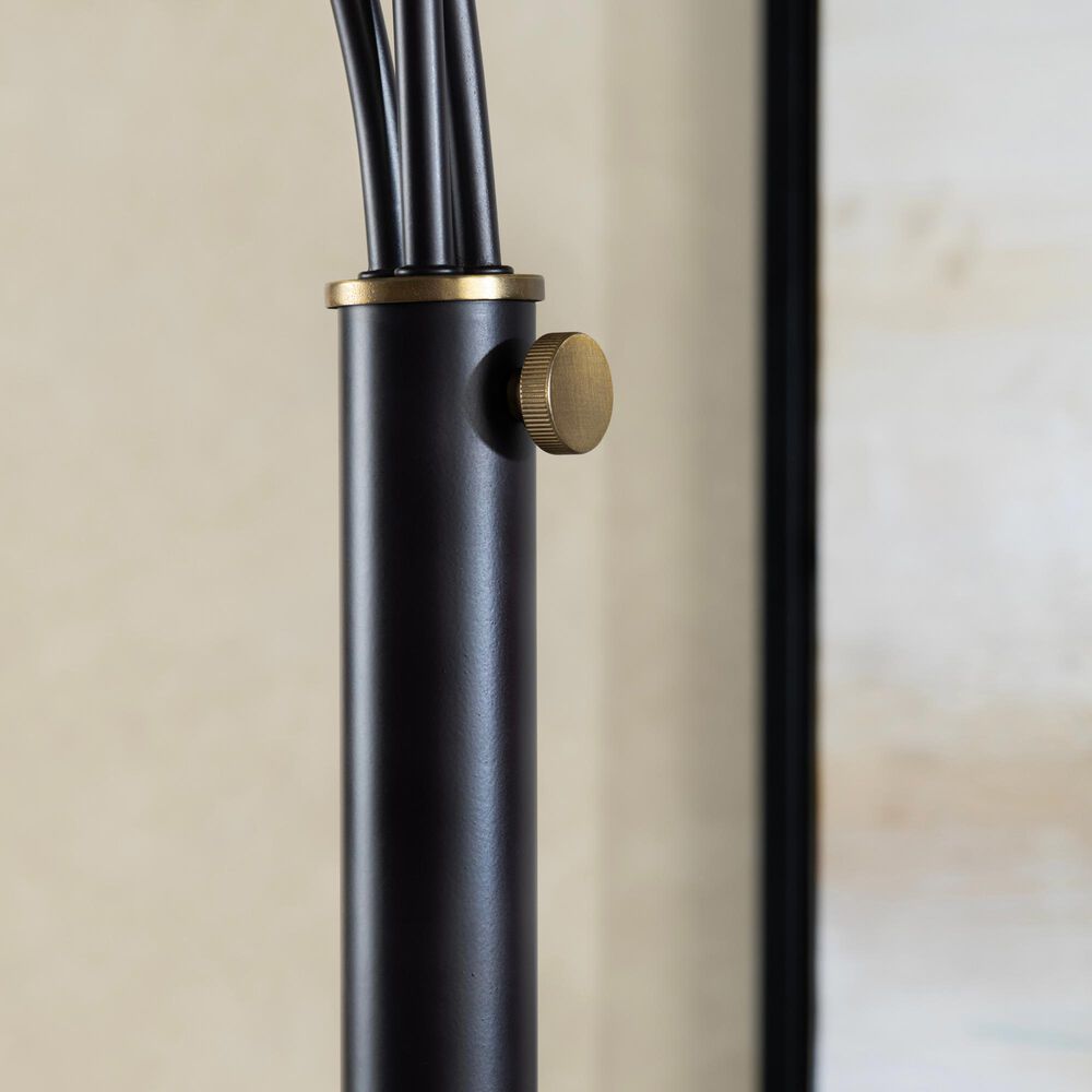 Crestview Collection Claremont Floor Lamp in Black, , large
