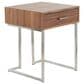 LumiSource Roman End Table in Walnut and Stainless Steel, , large