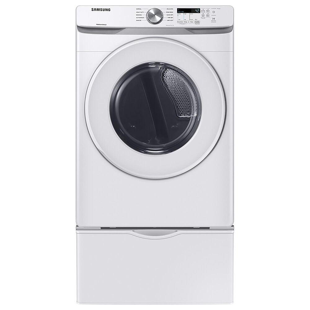 Samsung 7.5 Cu. Ft. Electric Dryer with Sensor Dry and Smart Care in White, , large
