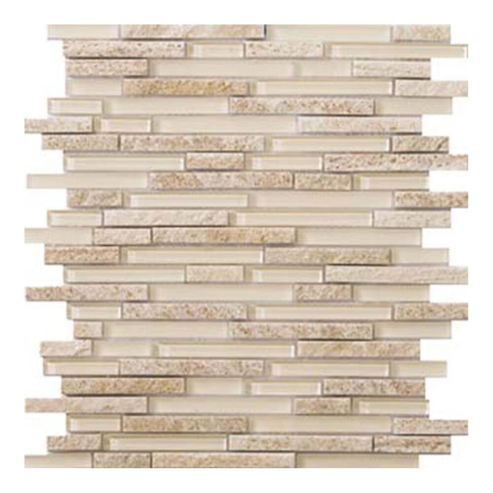 Emser Lucente Servolo Linear Stone Blends 12" x 13" Glass and Stone Mosaic Sheet, , large