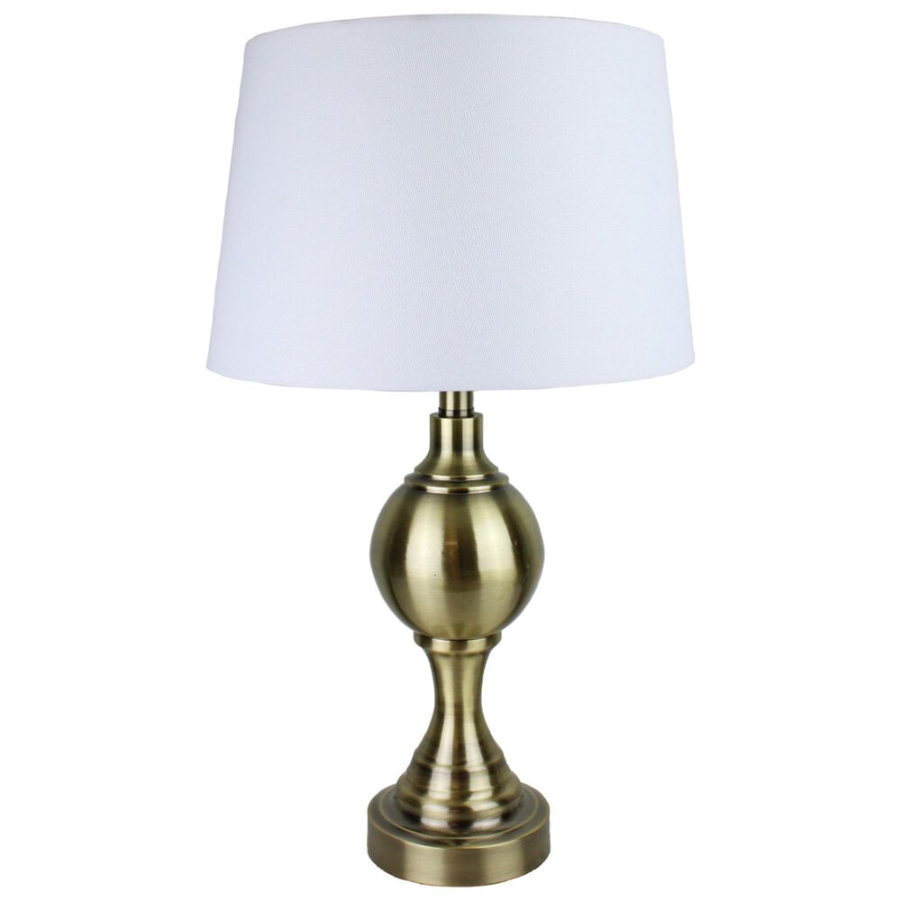 TLC Lighting Inc Antique Brass Metal Table Lamp, , large