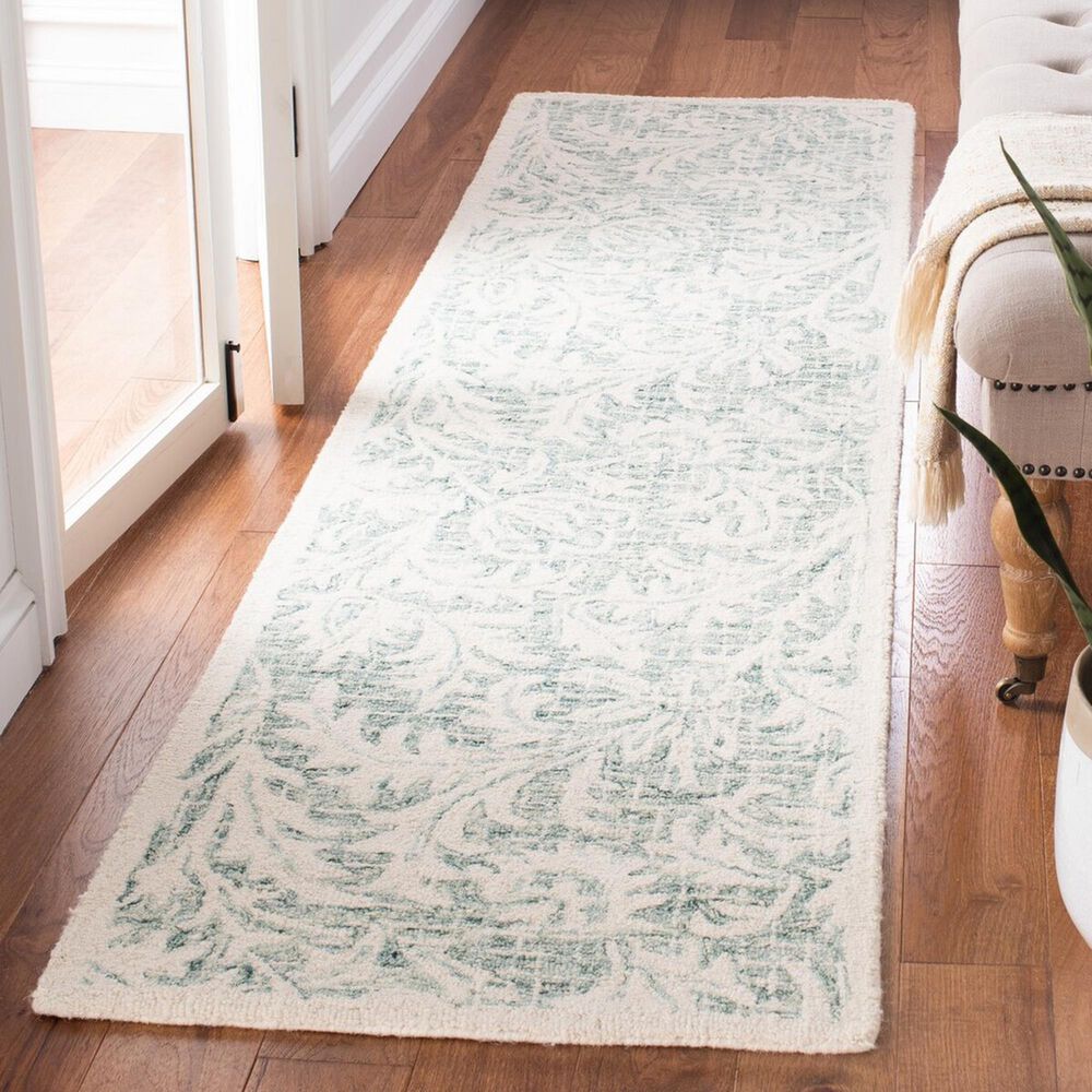Safavieh Micro-Loop MLP379F 2&#39;3&quot; x 9&#39; Gray and Ivory Runner, , large