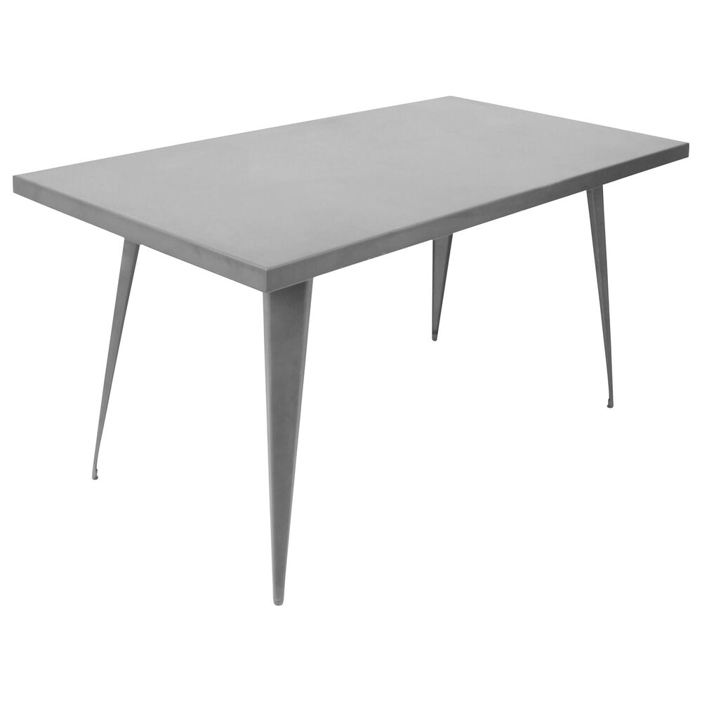 Lumisource Austin Dining Table in Matte Grey/Matte Grey, , large