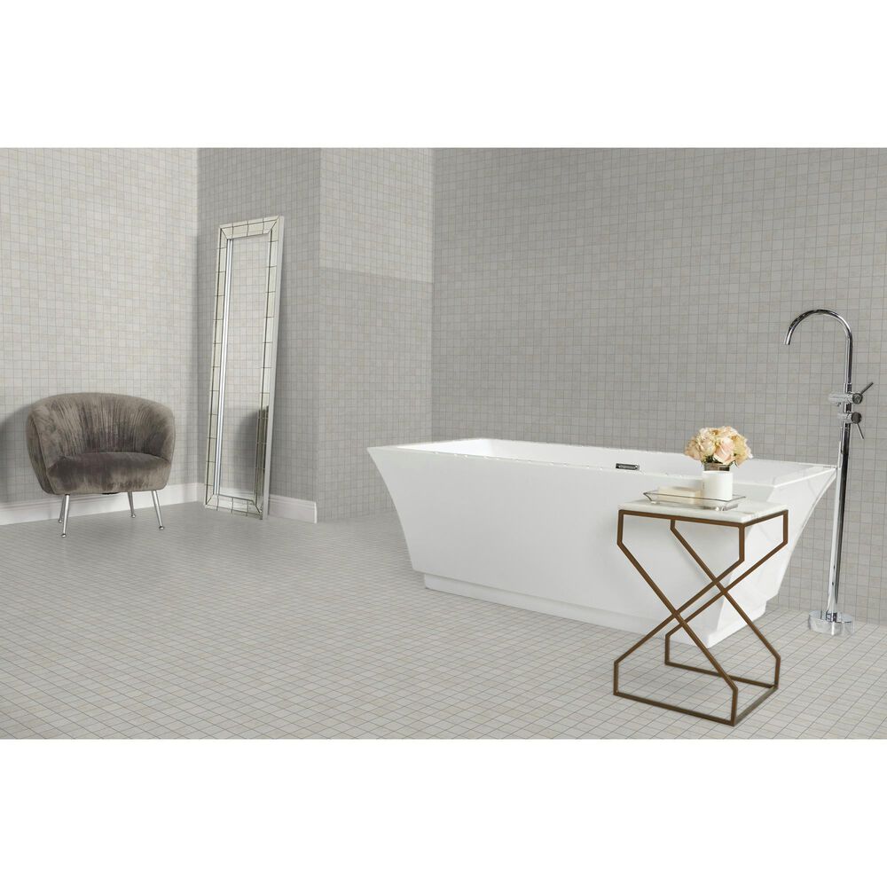 Dal-Tile Haddonstone Peony 2" x 2" on 12" x 12" Porcelain Mosaic Sheet, , large