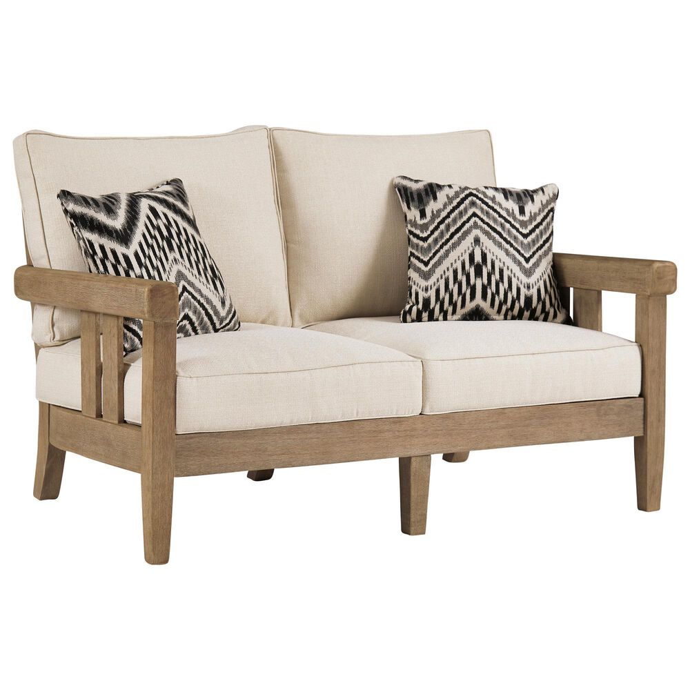 Ashley Gerianne 5-Piece Patio Conversation Set in Beige, , large