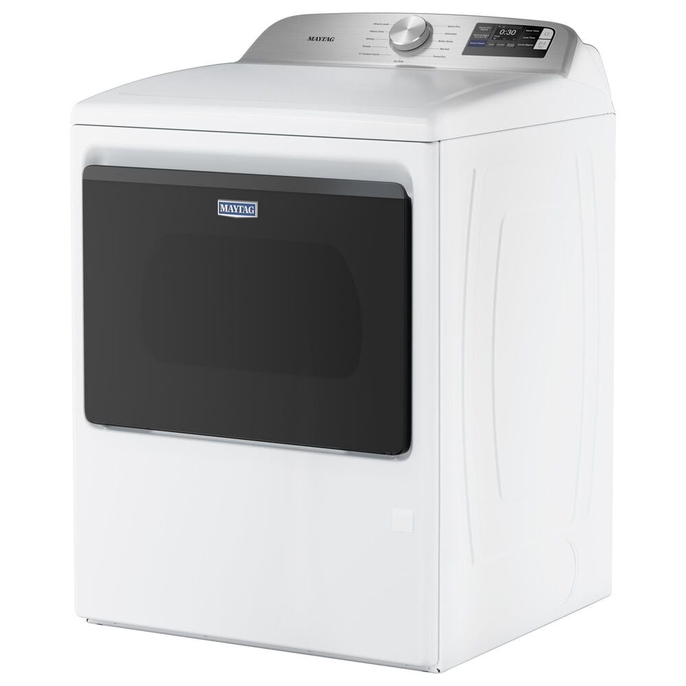 Maytag 7.4 Cu. Ft. Smart Front Load Electric Dryer with Extra Power in White, , large