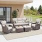 Sunwell Garden Patio Ottoman in Beige (Set of 2), , large