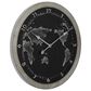 Maple and Jade 25" Metal and Wood Wall Clock in Grey, , large