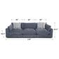 Moore Furniture Julian 3-Piece Stationary Symmetrical Sectional in Linwood Delft, , large