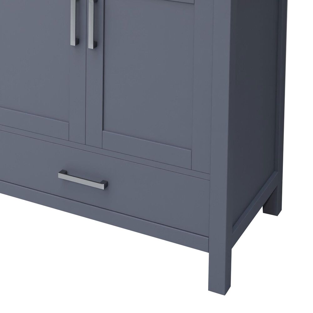 Lexora Home Jacques 72&quot; Double Bathroom Vanity in Dark Grey with 2 cm White Carrara Marble Top and Rectangular Sinks, , large