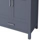 Lexora Home Jacques 72" Double Bathroom Vanity in Dark Grey with 2 cm White Carrara Marble Top and Rectangular Sinks, , large