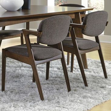 Pacific Landing Malone Dining Side Chair in Dark Walnut - Set of 2, , large