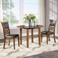 New Heritage Gia 3-Piece Round Drop Leaf Dining Set in Warm Brown, , large