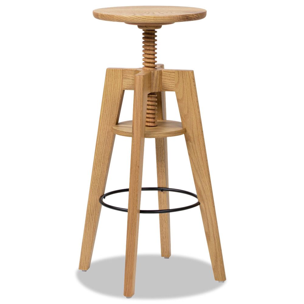 Jennifer Taylor Home Spencer Adjustable Stool in Natural Brown, , large