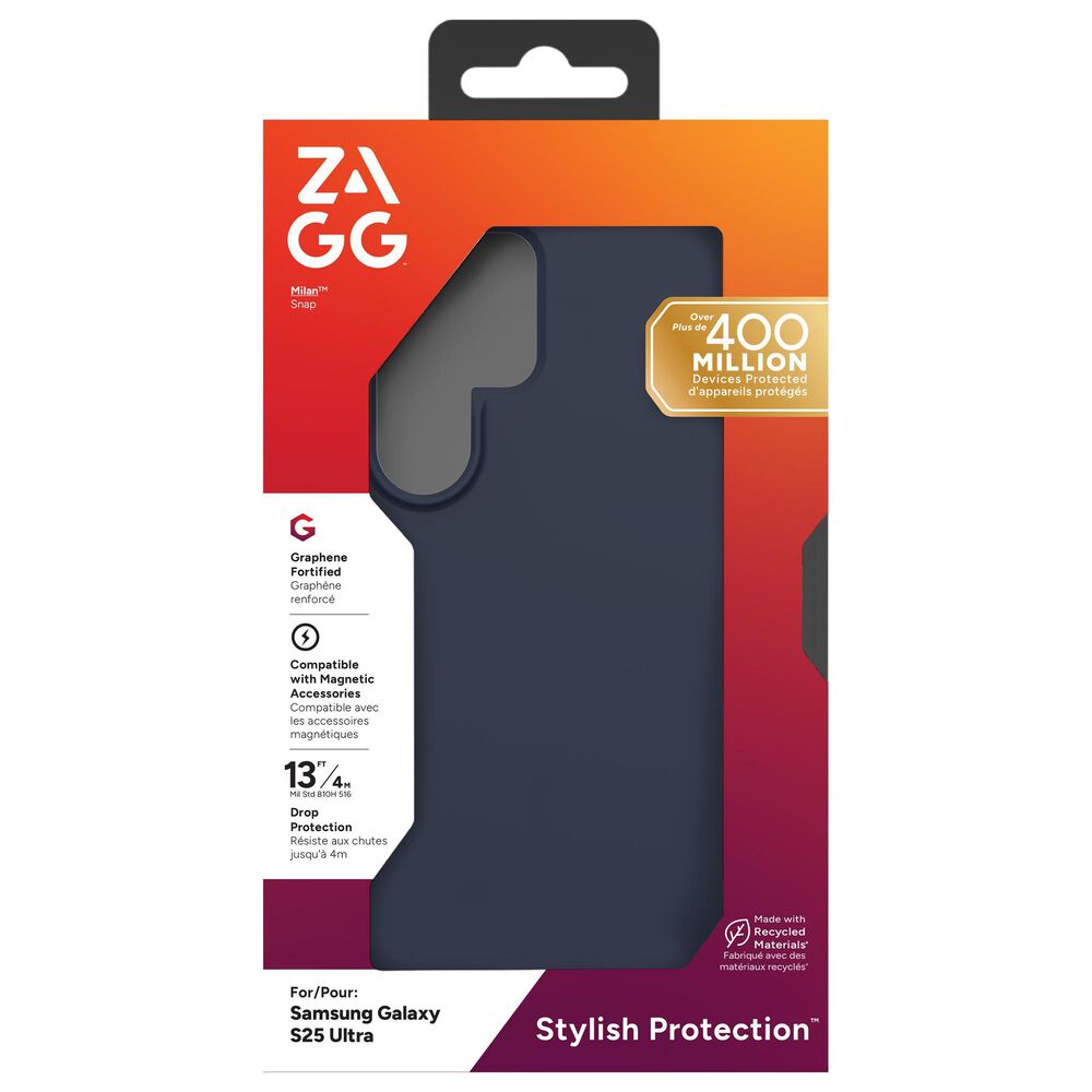 Zagg Milan Snap Opaque Case for Samsung Galaxy S25 Ultra in Navy, , large