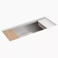 Kohler Strive 44" Undermount Single-Bowl Kitchen Sink in Stainless Steel, , large