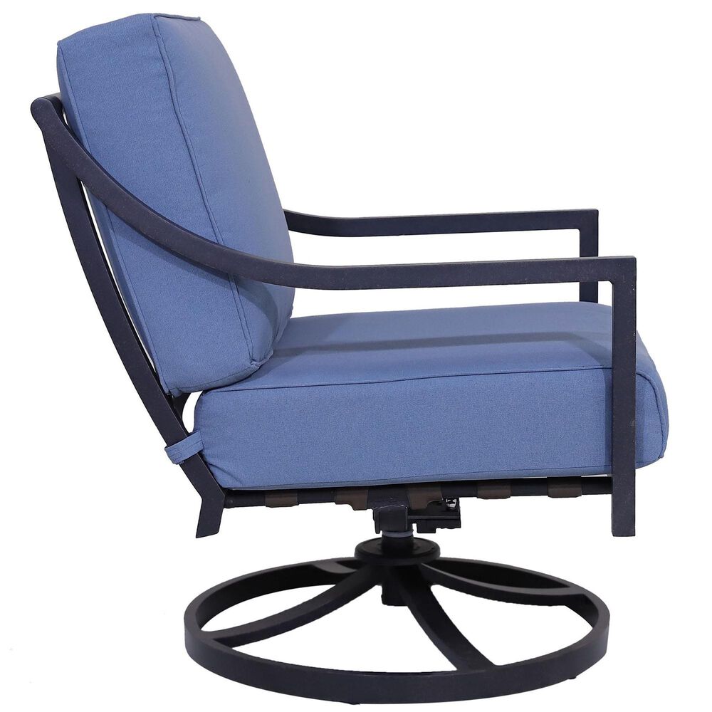 Gathercraft Charlotte Club Swivel Rocker w/ Cushion in Splendor Denim, , large