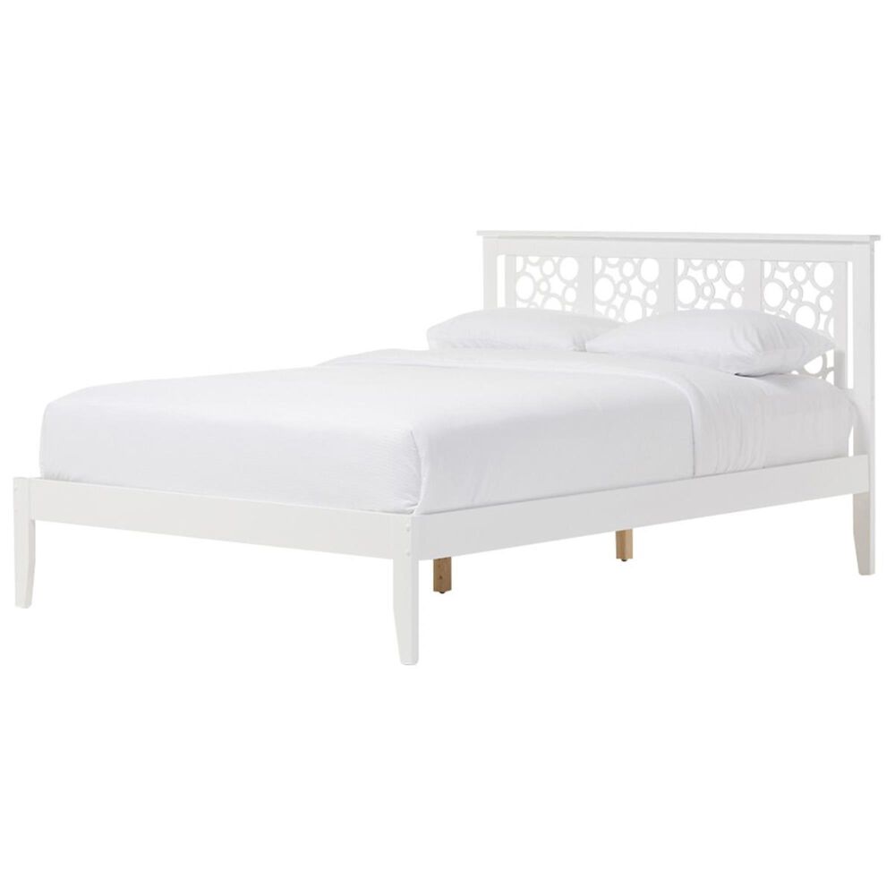 Baxton Studio Celine Full Platform Bed in White, , large