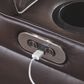 Ashley Warnerton Dual Power Reclining Sofa with Power Headrests in Chocolate, , large