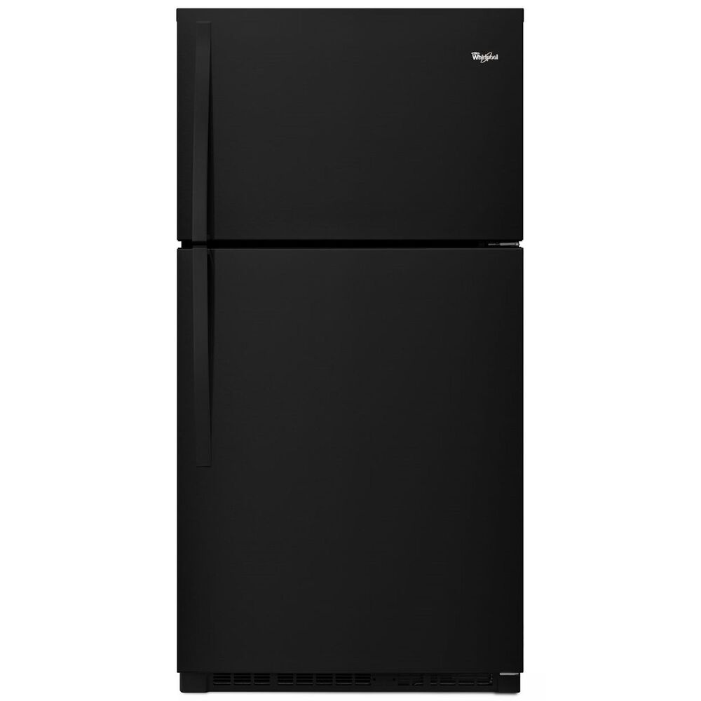Whirlpool 21 Cu. Ft. 33" Wide Top Freezer Refrigerator in Black, , large