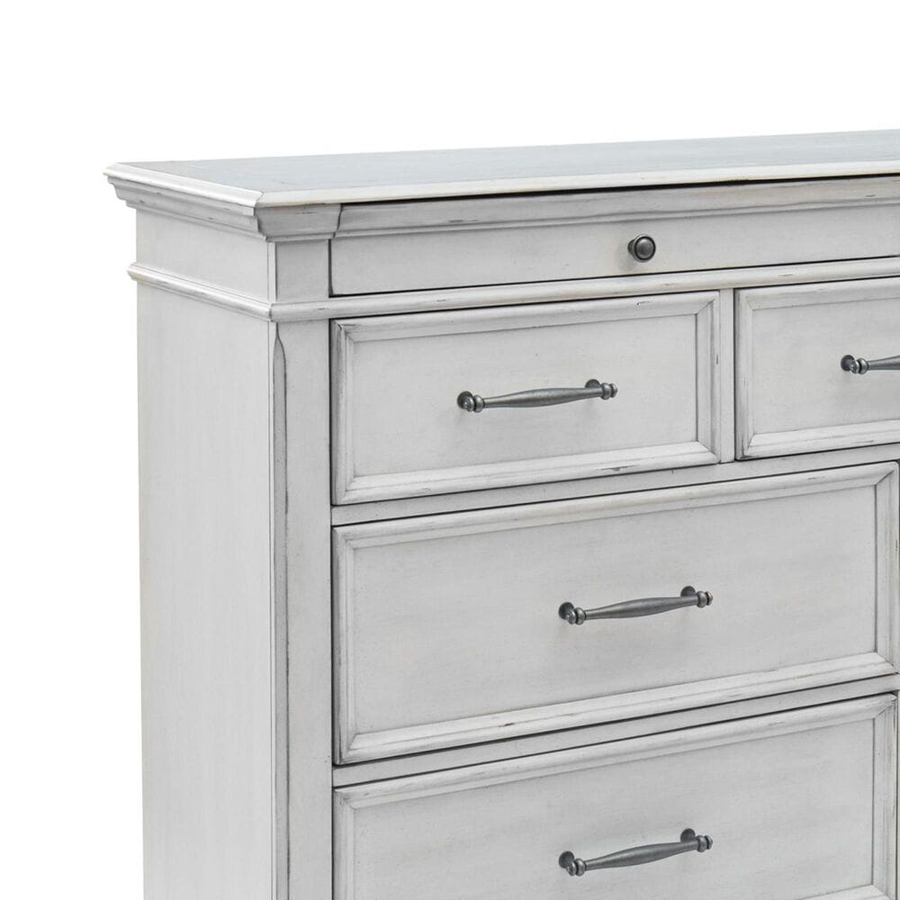Ashley Kanwyn Dresser and Mirror in Distressed Whitewash, , large