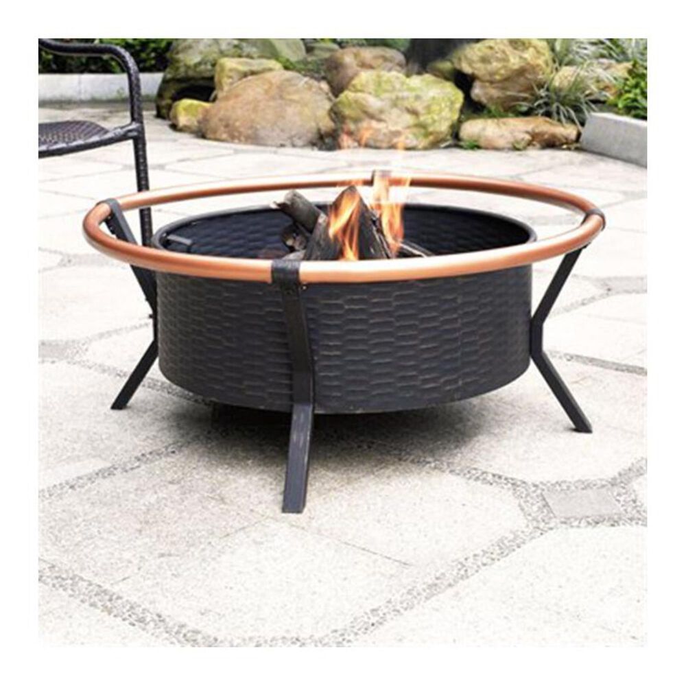 Crosley Furniture Yuma Copper Ring Fire Pit in Black, , large
