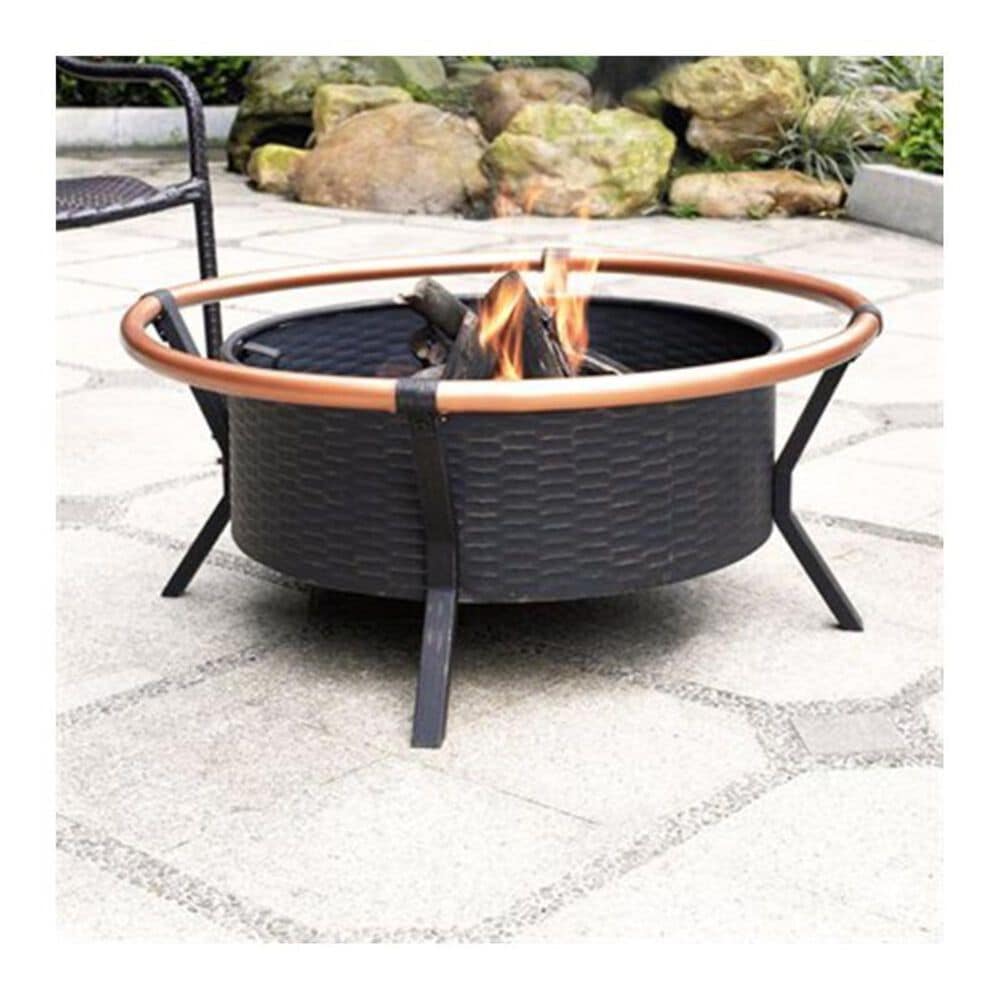 Crosley Furniture Yuma Copper Ring Fire Pit in Black, , large