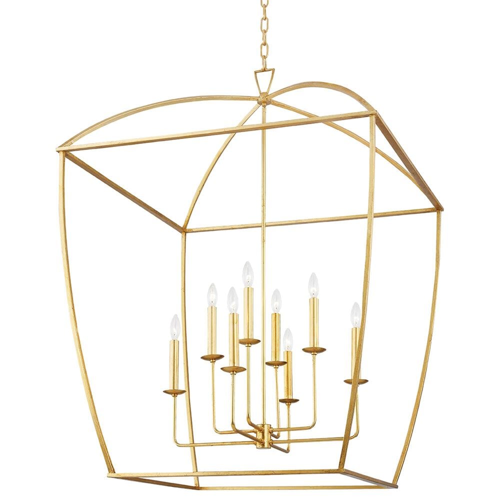 Hudson Valley Lighting Bryant 34" 8-Light Lantern in Gold Leaf, , large
