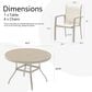 Hearth and Haven 5-Pieces Outdoor Dining Set with Stackable Chairs and Round Table in Sandstone, , large