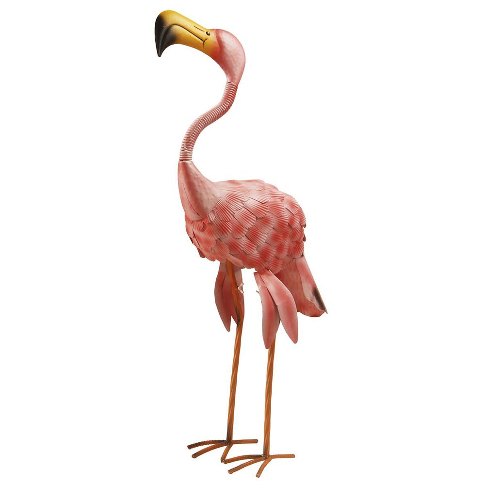 National Tree 32" Metal Pink Flamingo, , large