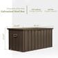 HOMLUX 100-Gallon Outdoor Waterproof Storage Deck Box with Lockable Lid in Dark Brown, , large