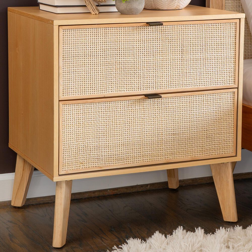 Linon Home Decor Collett 2-Drawer Nightstand in Natural, , large