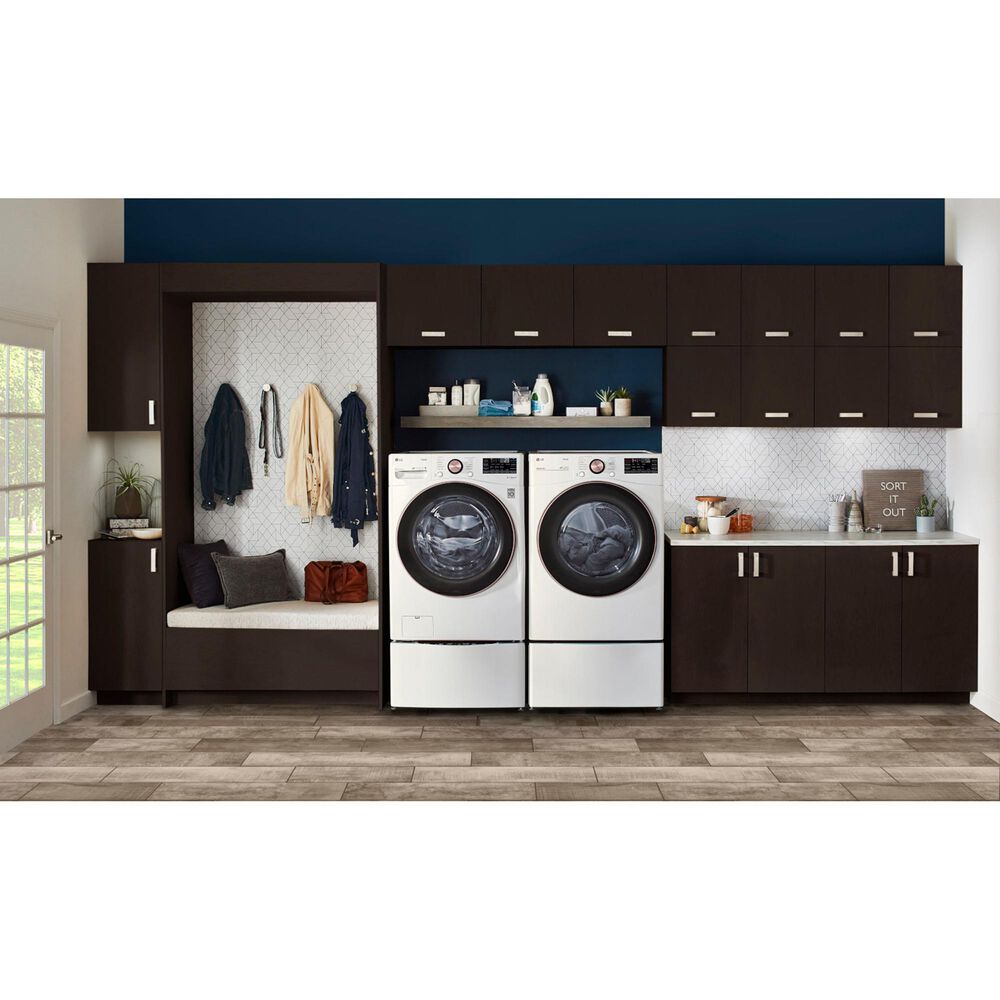 LG 7.4 Cu. Ft. Front Load Electric Dryer with TurboSteam in White, , large