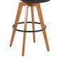 Lumisource Cosmo Swivel Barstool with Black Cushion in Walnut and Black, , large