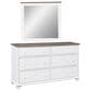 Archbold Furniture Dresser and Mirror in White, , large